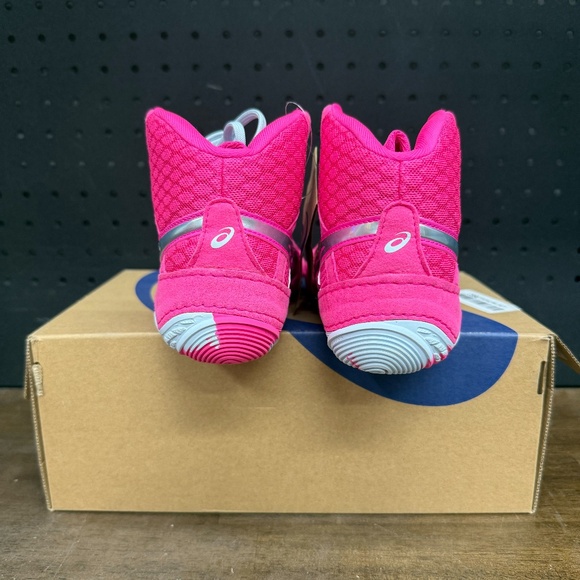New W/ Box! Women's Asics Matblazer Pink Grey Athletic Wrestling Shoes Size 7.5 - Picture 4 of 5